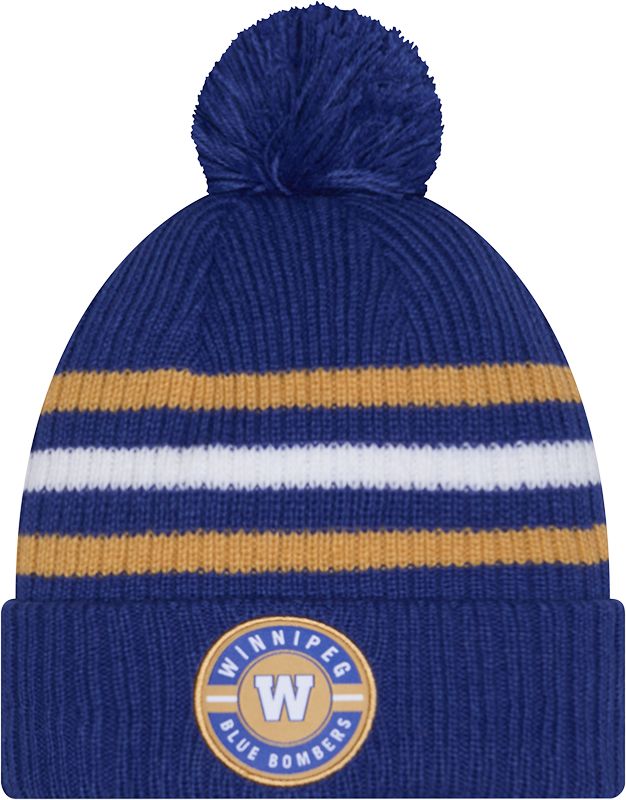 Winnipeg Blue Bombers New Era Unisex Sideline Cuffed Pom Knit Hat