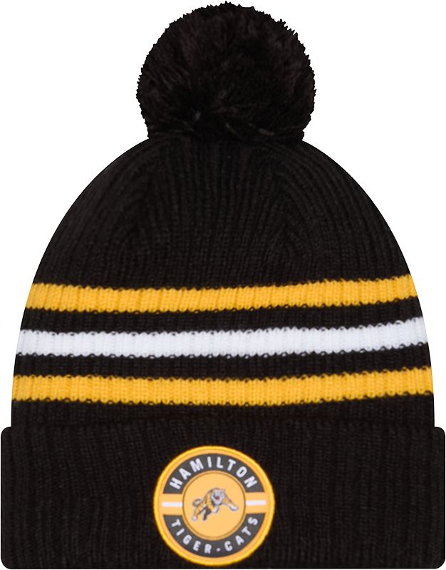 Hamilton Tiger Cats New Era Unisex Sideline Cuffed Pom Knit Hat