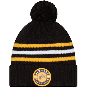 Hamilton Tiger Cats New Era Unisex Sideline Cuffed Pom Knit Hat