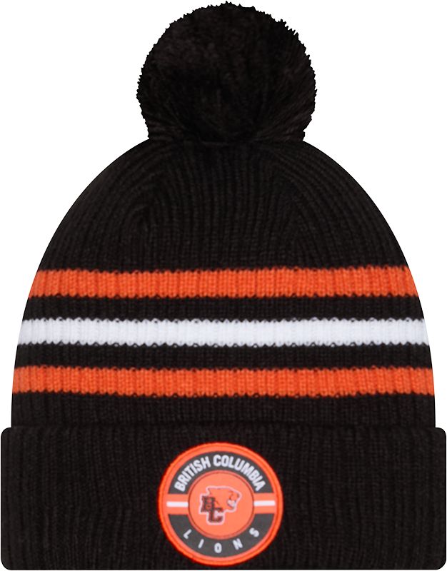 BC Lions New Era Unisex Sideline Cuffed Pom Knit Hat