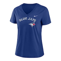Toronto Blue Jays Nike Women's Local Phrase V Neck T Shirt Front_Angled_Left
