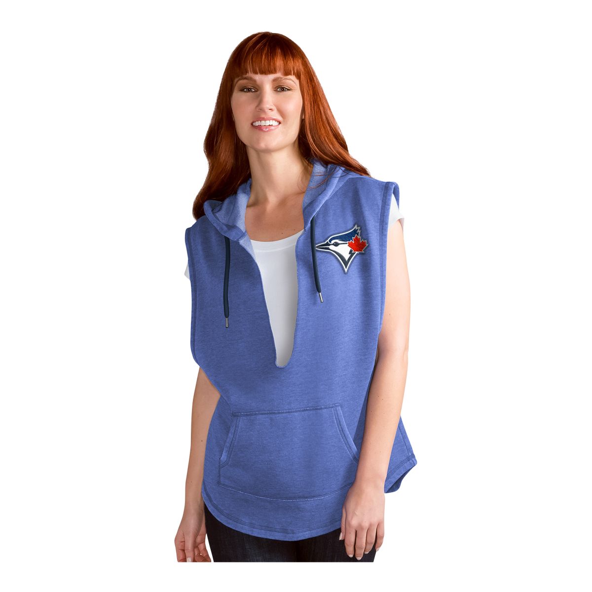 Toronto Blue Jays Women's Roll Out Sleeveless Hoodie