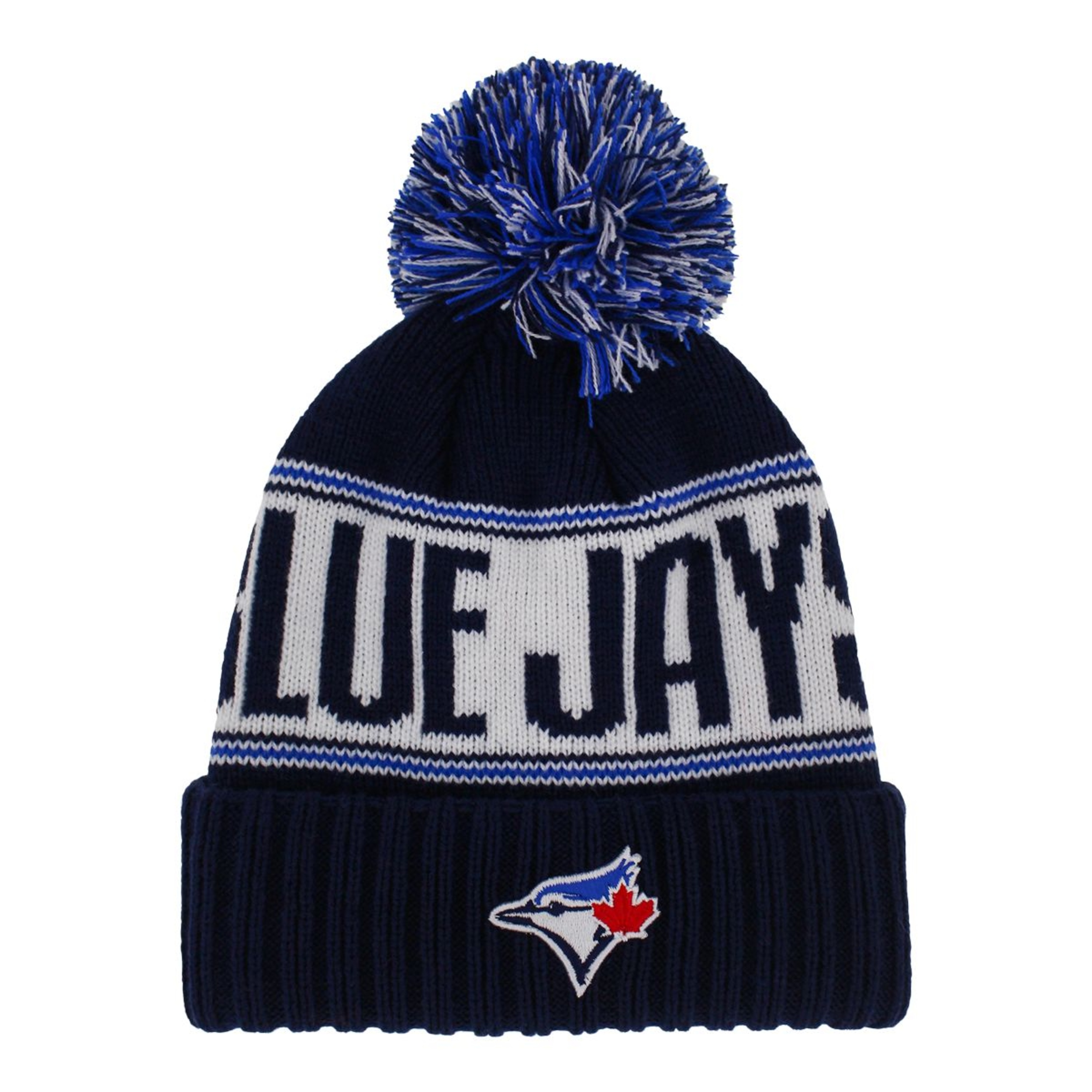 Toronto Blue Jays Gertex Heavy Cuffed Pom Knit Baseball Hat Mlb