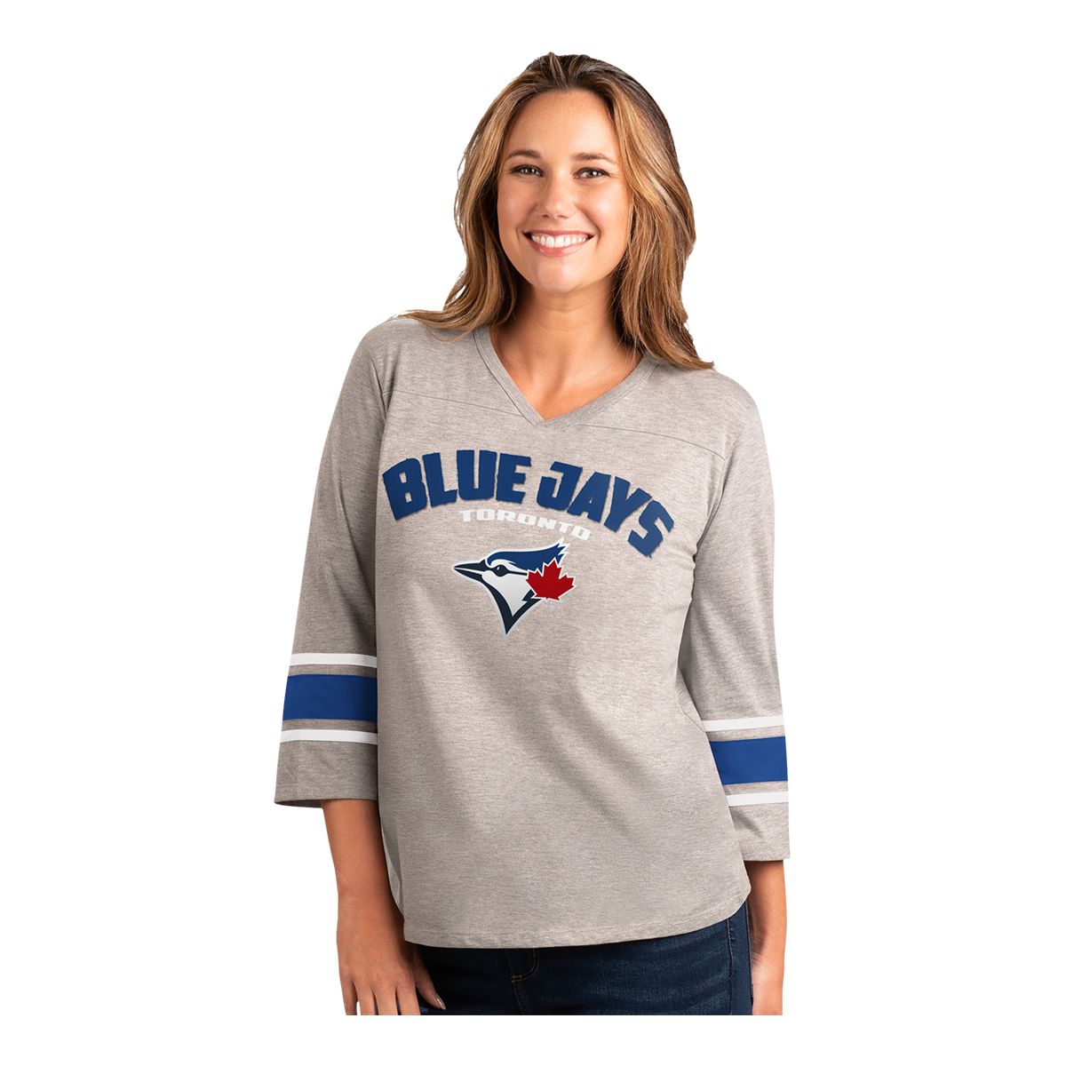 Toronto Blue Jays G-III Women's Coin Toss 3/4 Sleeve T Shirt