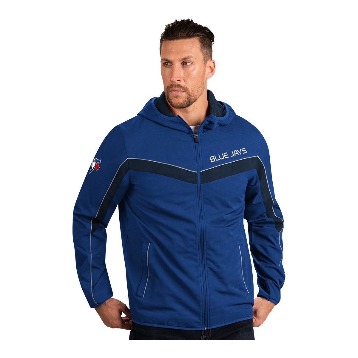 Image of Toronto Blue Jays G-Iii Touchdown Low Hooded Jacket