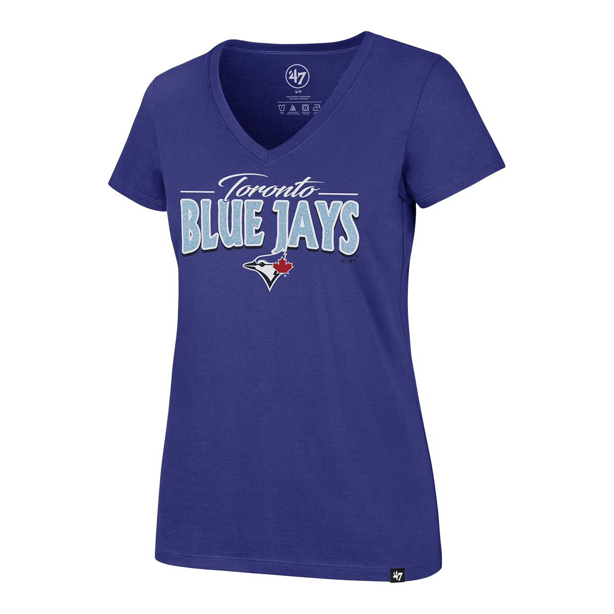 Toronto Blue Jays 47 Brand Women's Glimmer On T Shirt