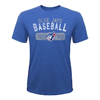 Youth Toronto Blue Jays MLB Coop Nostalgia Triblend T Shirt Front_Flat