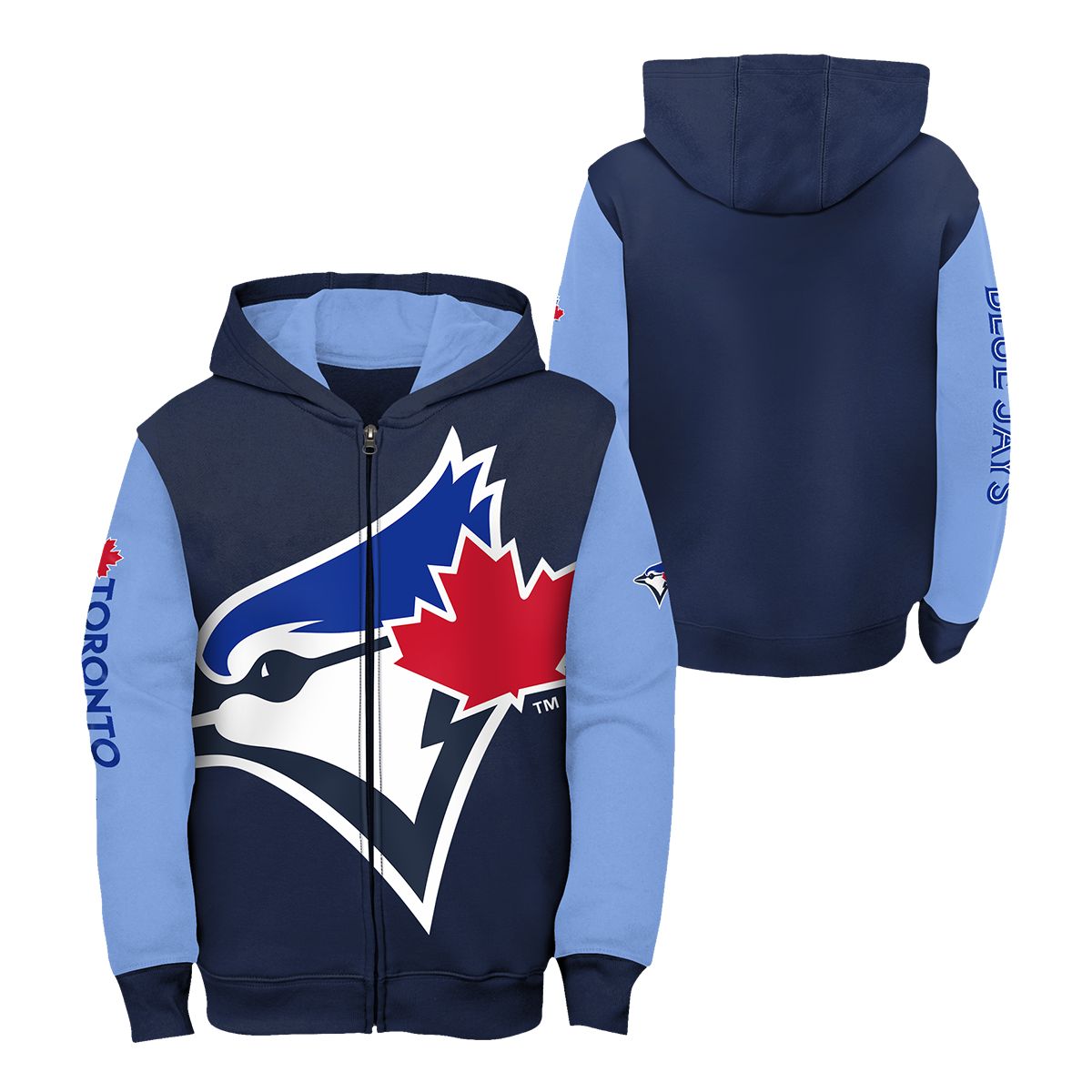 Toddler Royal Toronto Blue Jays Primary Team Logo Fleece Pullover