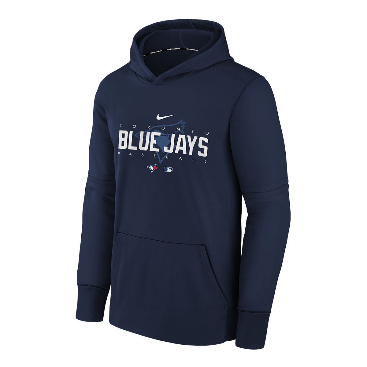 Youth Toronto Blue Jays Nike Dri-FIT Pregame Pullover Therma Hoodie