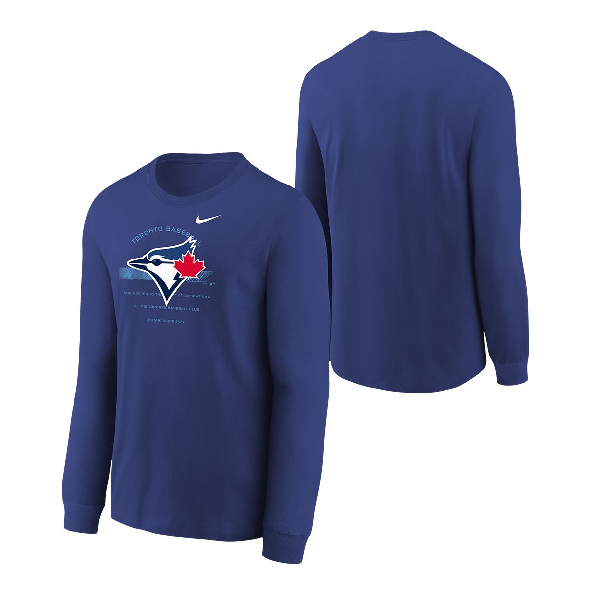 NIKE Youth Toronto Blue Jays Nike Over Arch Long Sleeve Shirt