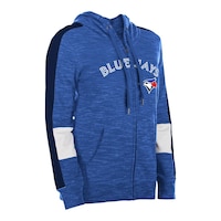 Toronto Blue Jays New Era Women's Space Dye Full Zip Hoodie Front_Angled_Right