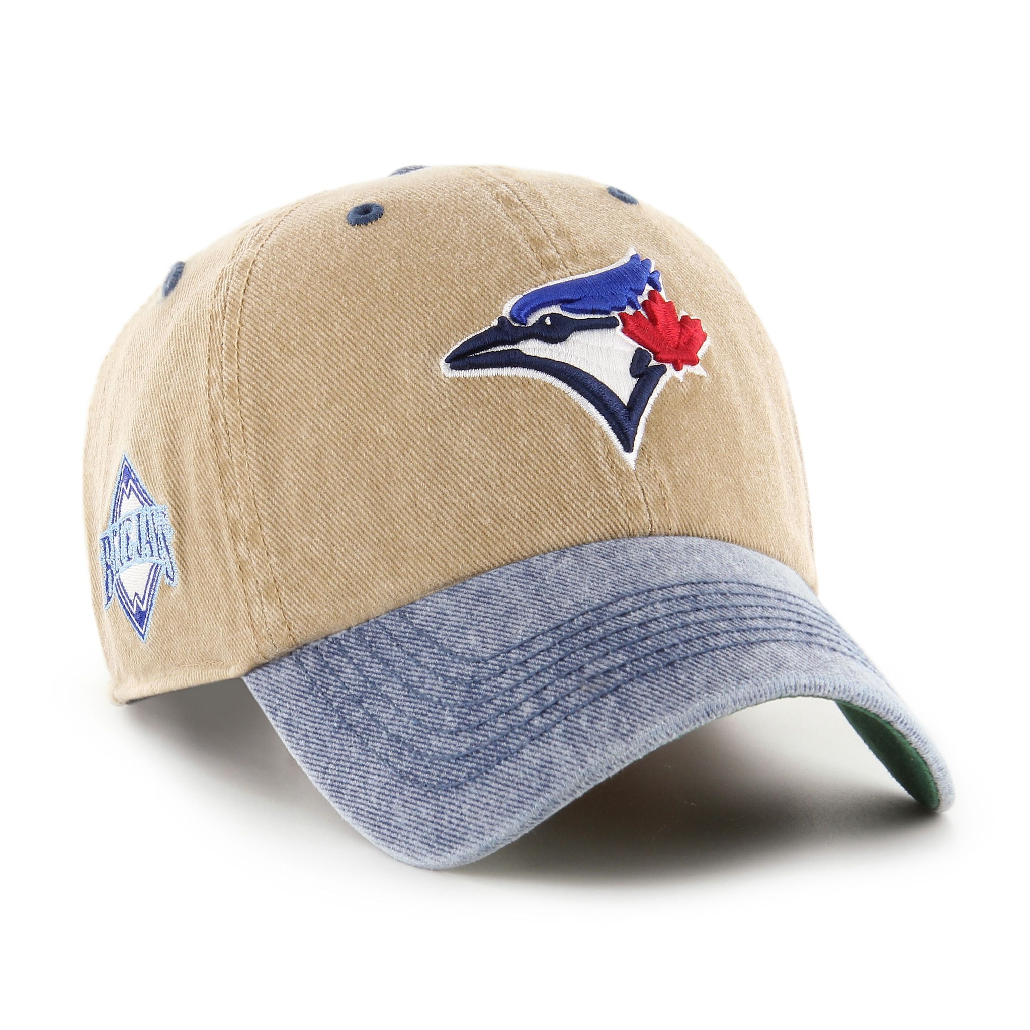 47 Brand Men's MLB Toronto Blue Jays White Noise Clean-Up Cap White/B