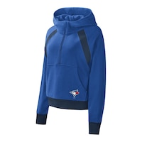 Toronto Blue Jays G-III Women's Wishbone Half Zip Hoodie Front_Three_Fourths_Angled_Left