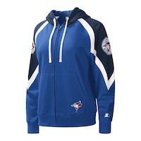 Toronto Blue Jays G-III Women's Hail Mary Fullzip Hoodie Front_Three_Fourths_Angled_Left