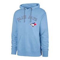 Toronto Blue Jays 47 Brand Wordmark Fleece Hoodie Front_Three_Fourths_Angled_Left
