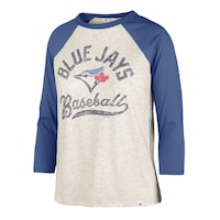 Toronto Blue Jays 47 Brand Women's Retro Daze 3/4 Sleeve Top Front_Angled_Left