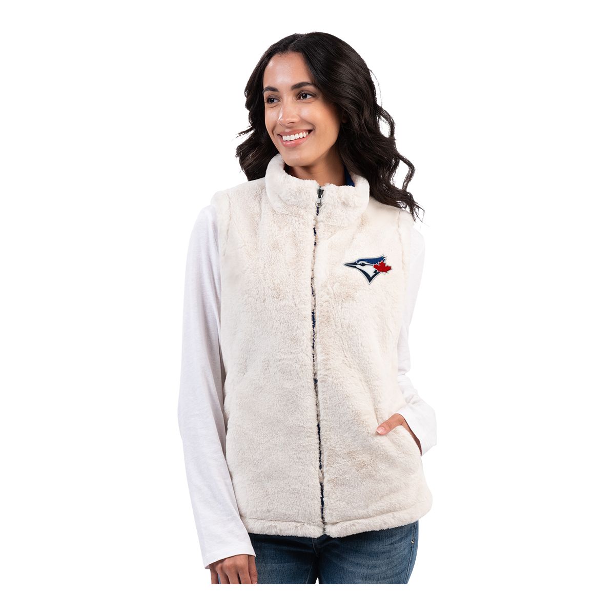 Toronto Blue Jays G-III Women's Tailgate Reversible Vest Jacket