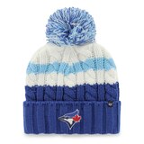 Toronto Blue Jays 47 Brand Women's Ashfield Cuffed Pom Knit Hat Front_Flat
