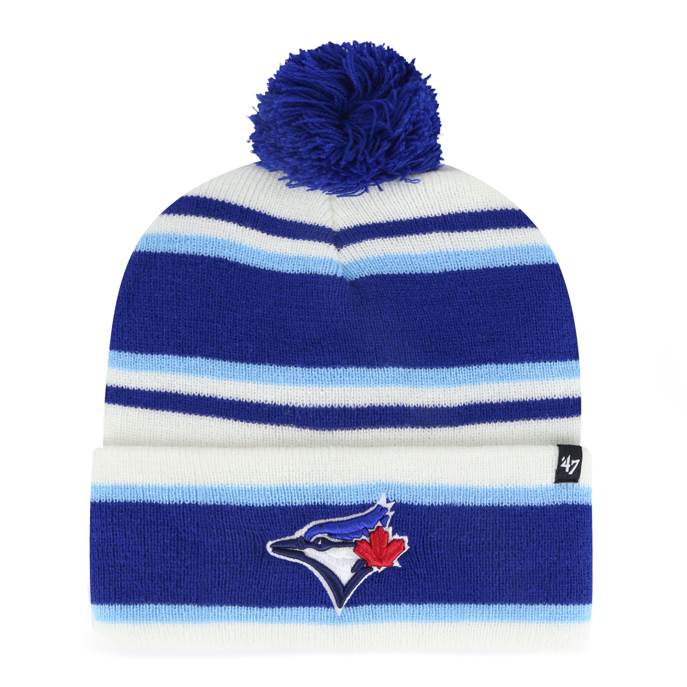 SportChek has Youth Toronto Blue Jays 47 Brand Stipling Cuffed Pom Knit Hat