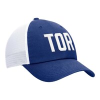 Toronto Blue Jays Nike Unstructured Trucker City Tricode Cap Front_Angled_Right