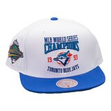 Toronto Blue Jays Mitchell & Ness Champ Series Snapback Coop Cap Front_Angled_Right