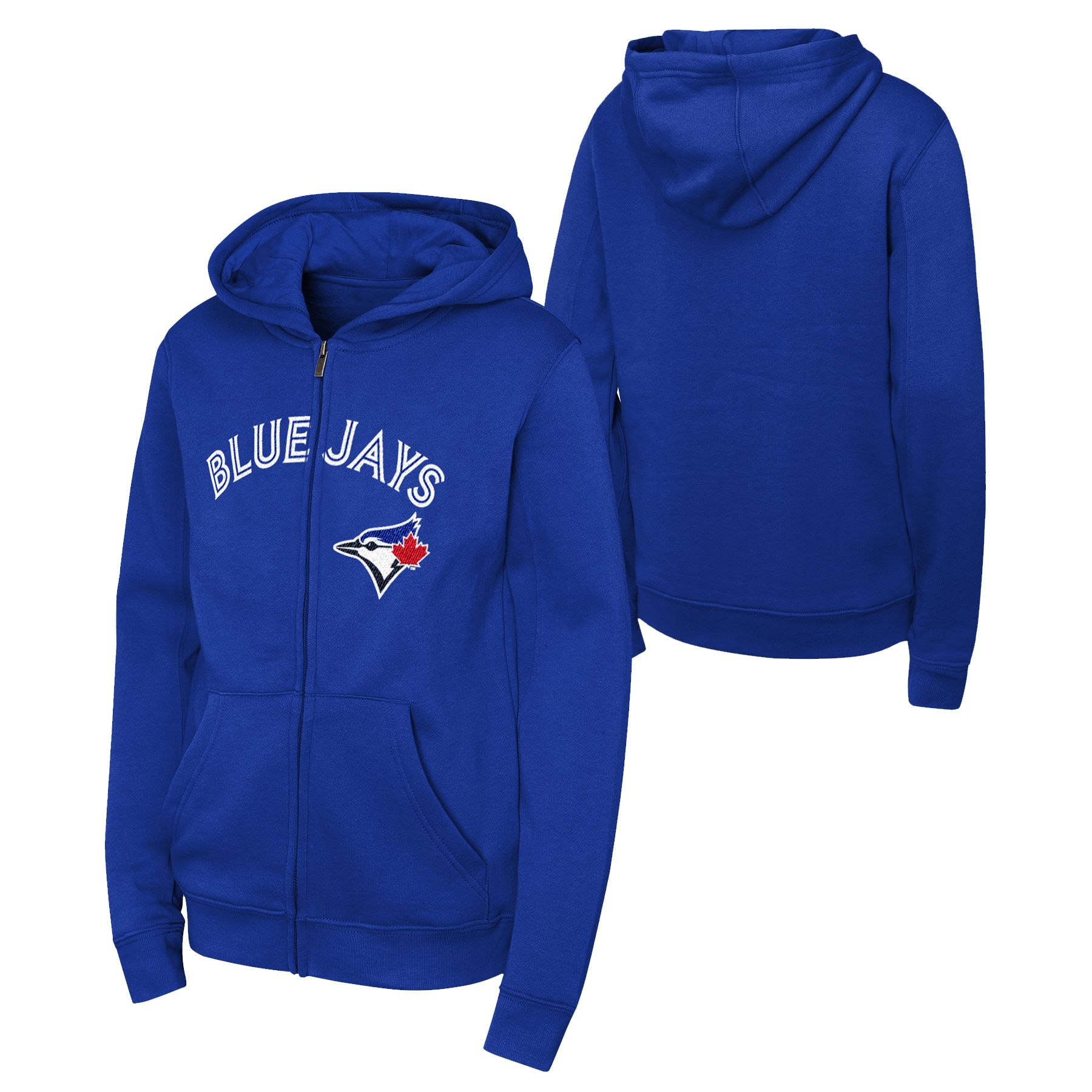Youth Toronto Blue Jays Outerstuff Wordmark Full Zip Hoodie