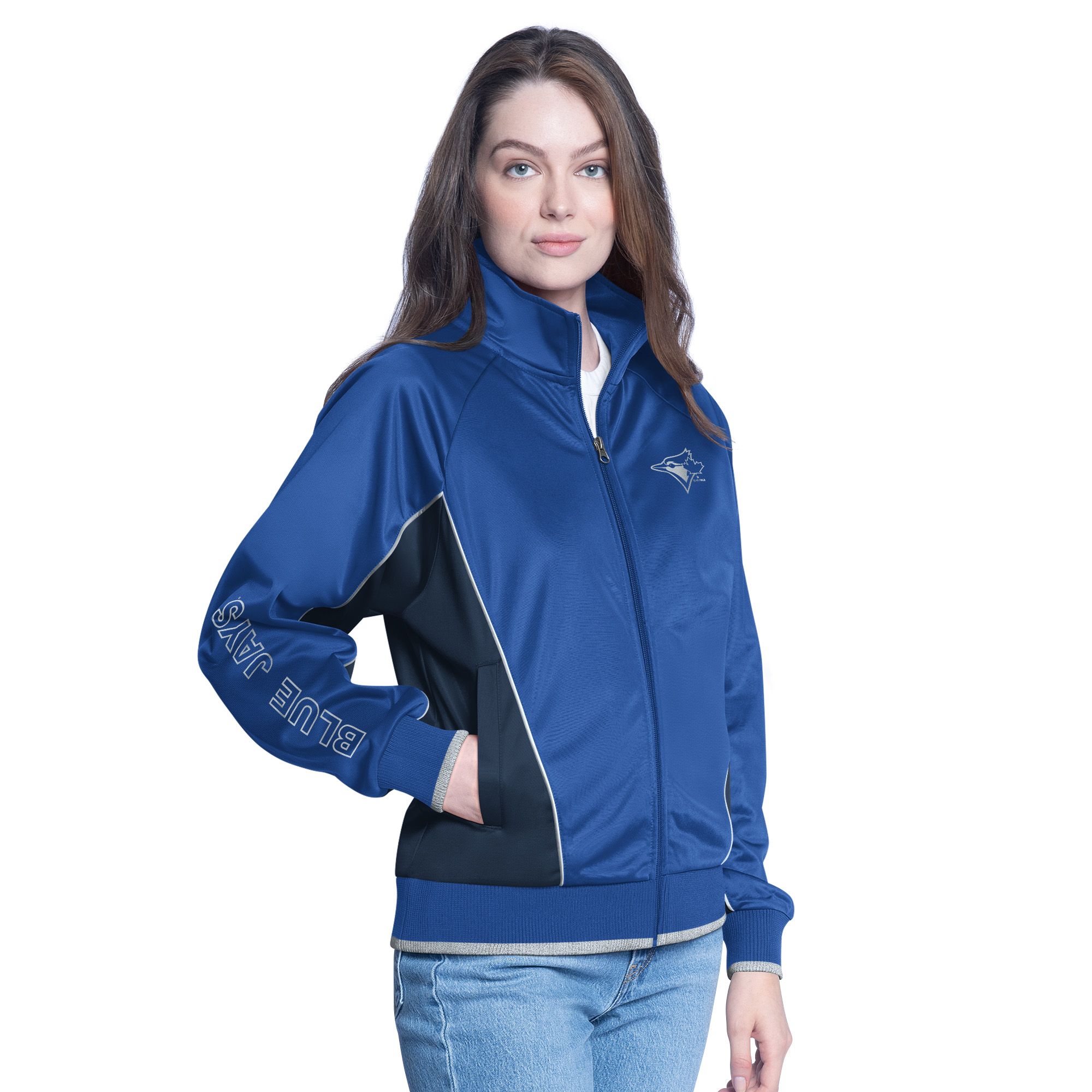 Toronto Blue Jays G-III Women's Corner Kick Full Zip Track Jacket