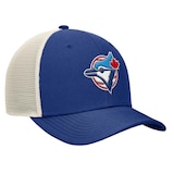 Toronto Blue Jays Nike Coop Rise Structured Trucker Cap Front_Angled_Right