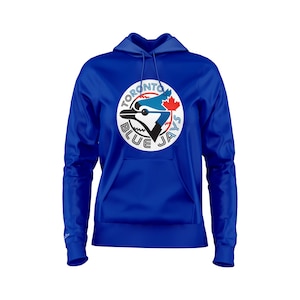 Mitchell & Ness Toronto Blue Jays Women's 1/2 And 1/2 Logo Hoodie
