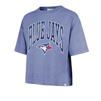 Toronto Blue Jays 47 Brand Women's Mindi Heavy Slub Crop Top Front_Angled_Left