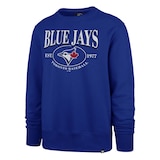 Toronto Blue Jays 47 Brand Men's Deluxia Headline Fleece Sweatshirt Front_Angled_Left