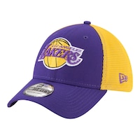 Los Angeles Lakers New Era 2 Tone Sided 39THIRTY Stretch Fit Adjustable Hat, NBA, Basketball Front_Angled_Left