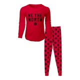 Youth Toronto Raptors Nike WTN Long Sleeve Shirt And Pant Sleep Set Front_Flat