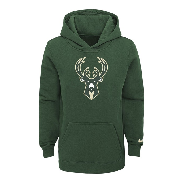 Youth Milwaukee Bucks Nike Icon Logo Essential Hoodie