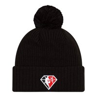 Toronto Raptors New Era Tip Off Pom Knit Hat, NBA, Basketball Front_Flat