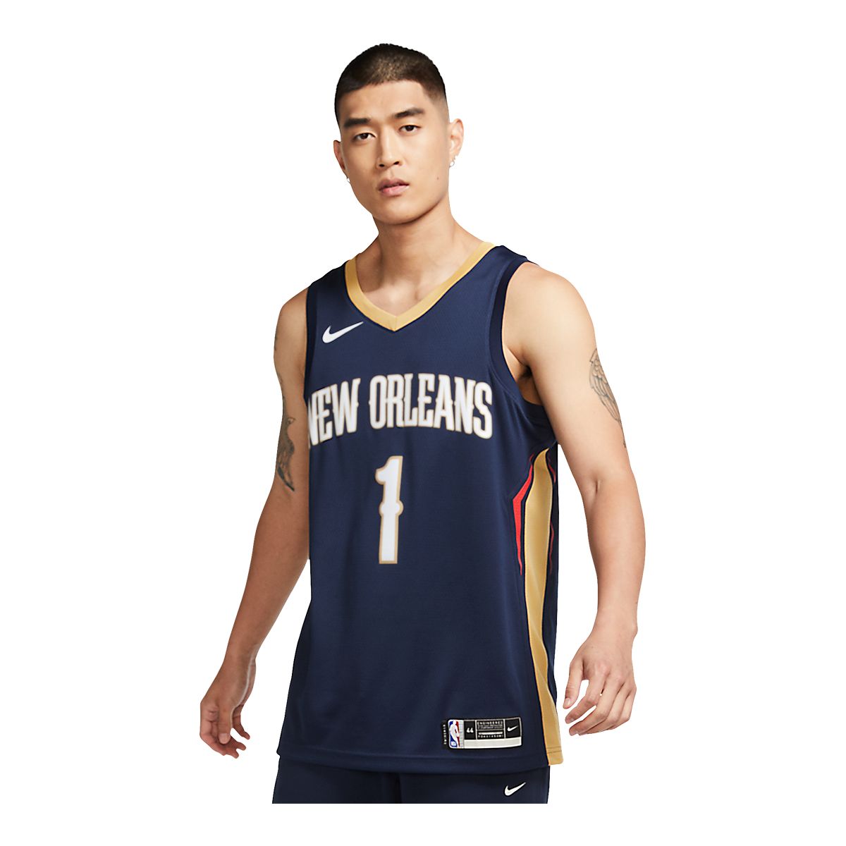 Men's Nike Navy New Orleans Pelicans Swingman Custom Jersey - Icon Edition