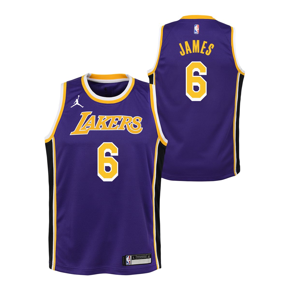 Men's Los Angeles Lakers LeBron James Jordan Brand Purple Statement Name &  Number Pullover Sweatshirt