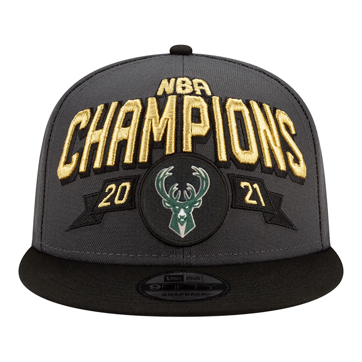 Milwaukee Bucks New Era 2021 NBA Champions 9FIFTY Locker Room Cap