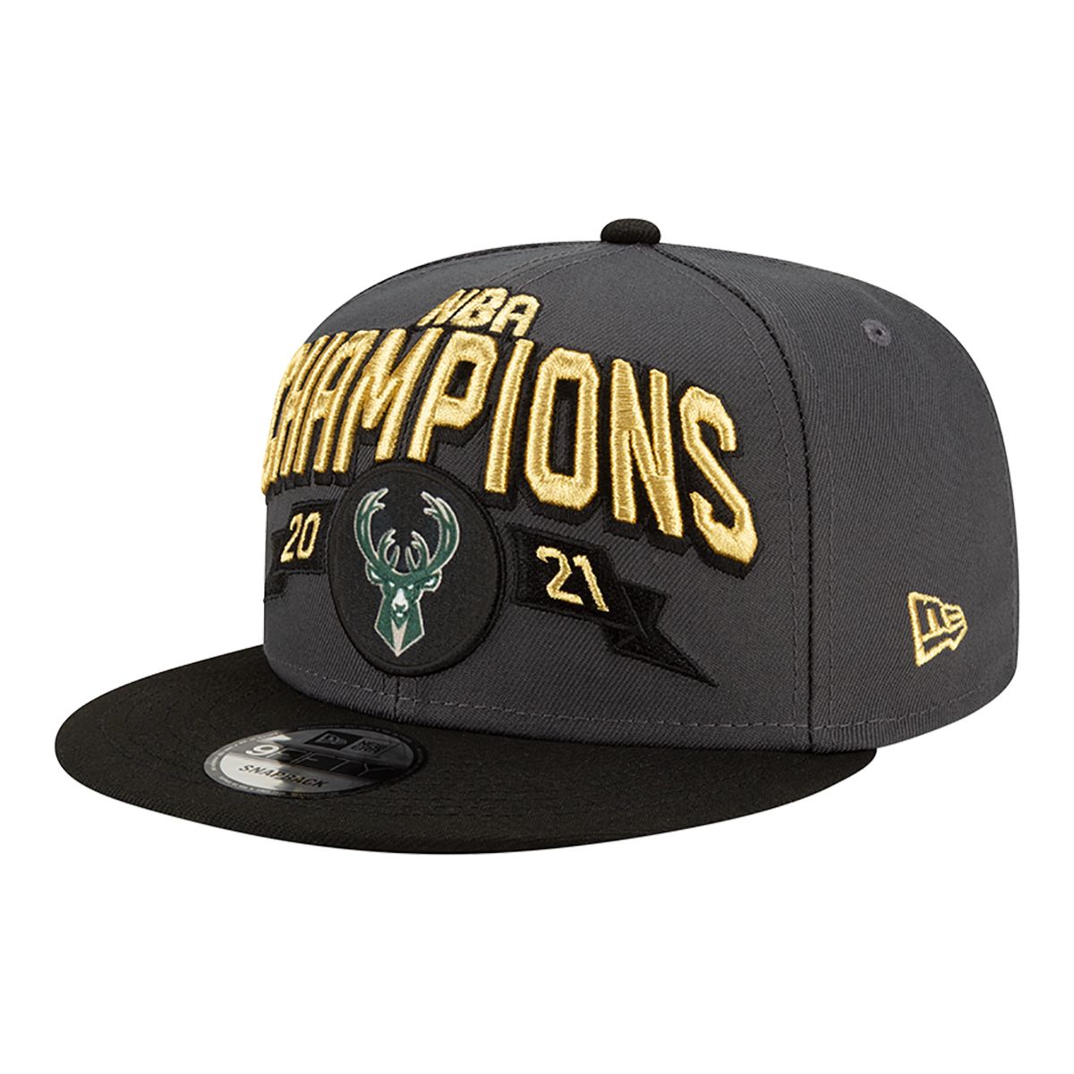 Milwaukee Bucks New Era 2021 NBA Champions 9FIFTY Locker Room Cap