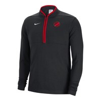 Toronto Raptors Nike Dri-FIT 1/2 Zip Long Sleeve Top Front_Angled_Left