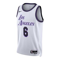 Los Angeles Lakers Nike LeBron James City Edition Swingman Jersey Front_Three_Fourths_Angled_Left