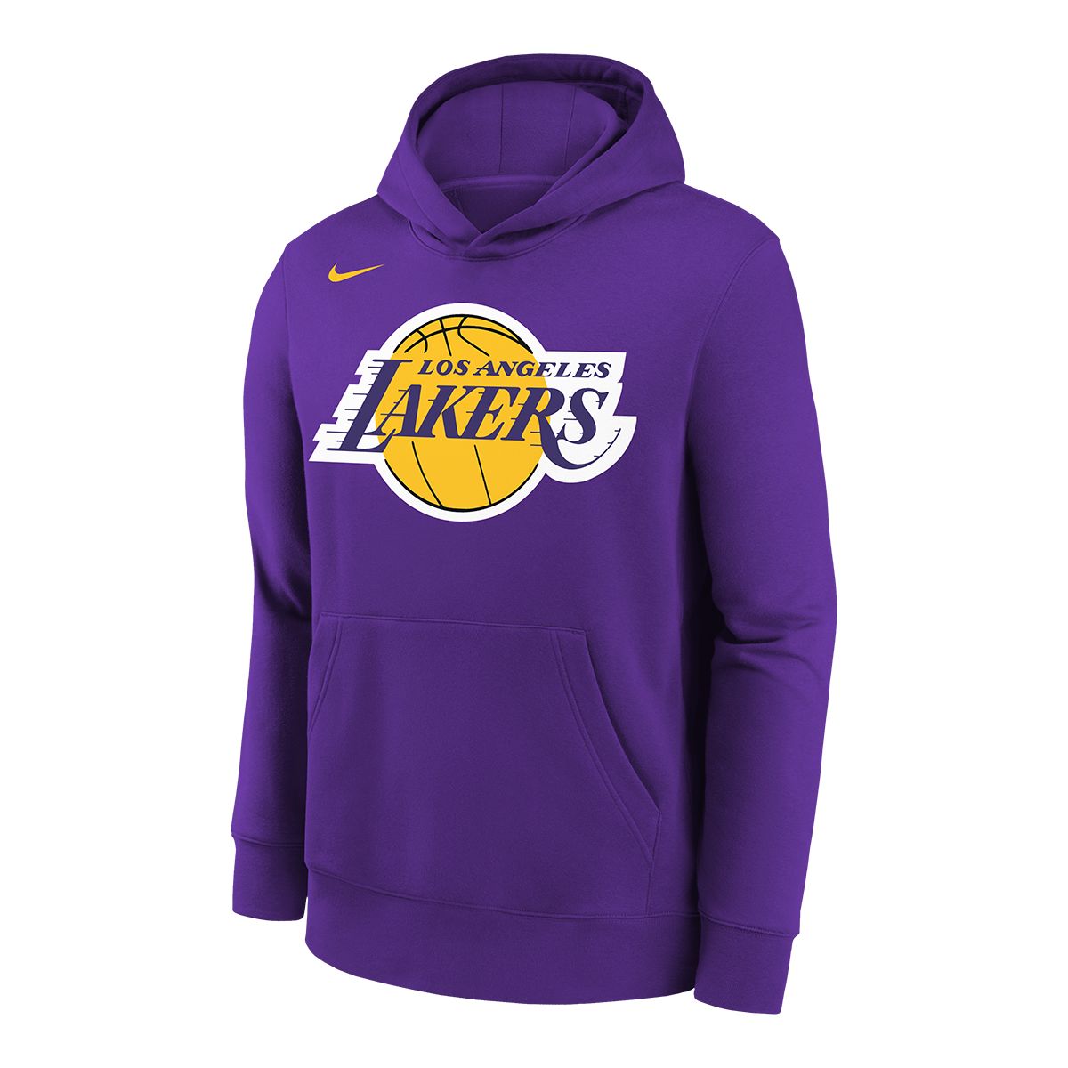 Outerstuff Nike Youth Los Angeles Lakers Purple Club Logo Fleece Sweatshirt, Boys', XL