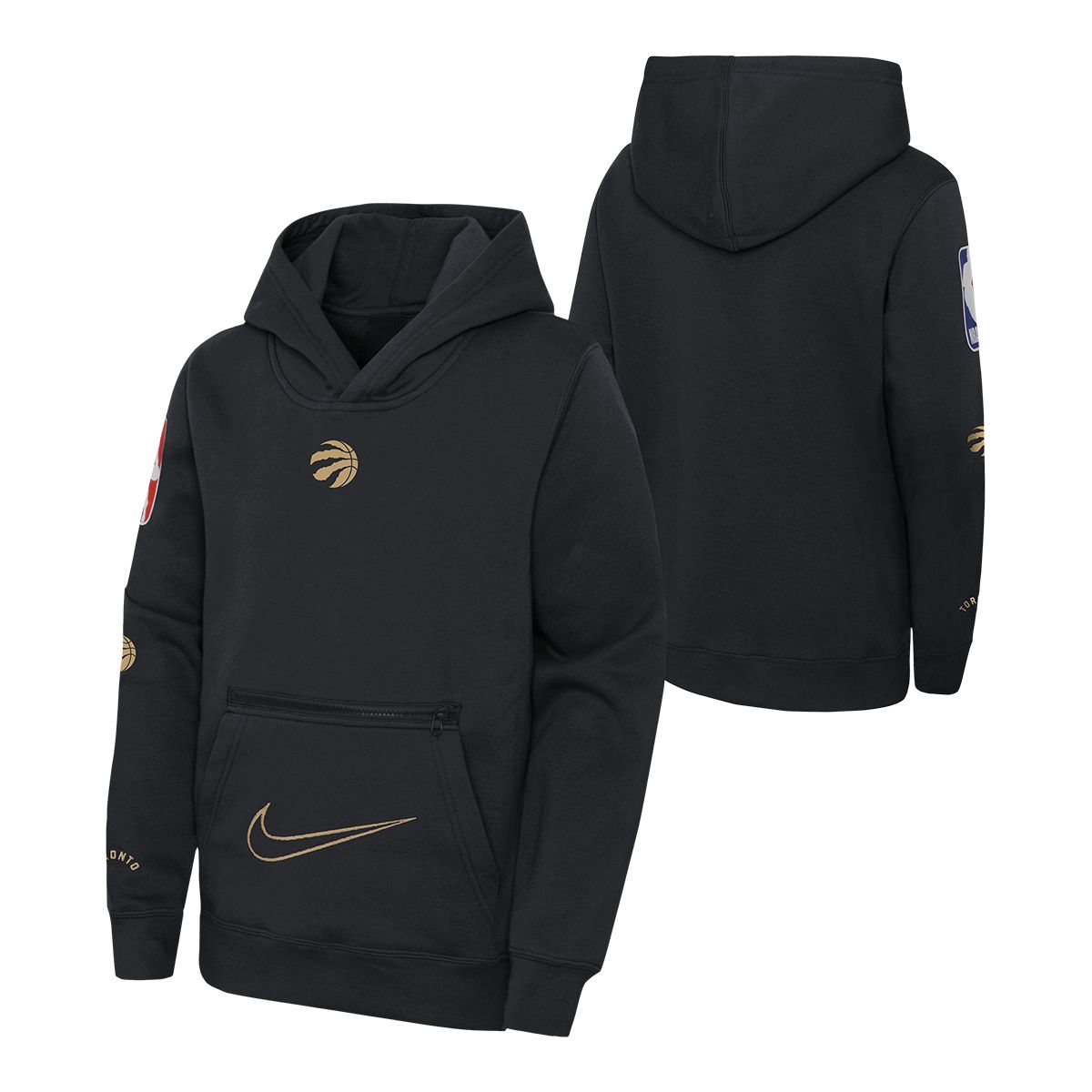 Toronto Raptors Nike 2023/24 Travel Fleece Pullover Hoodie - Black