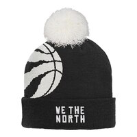Toronto Raptors Youth Outerstuff WTN Cuffed Pom Knit Hat Front_Flat