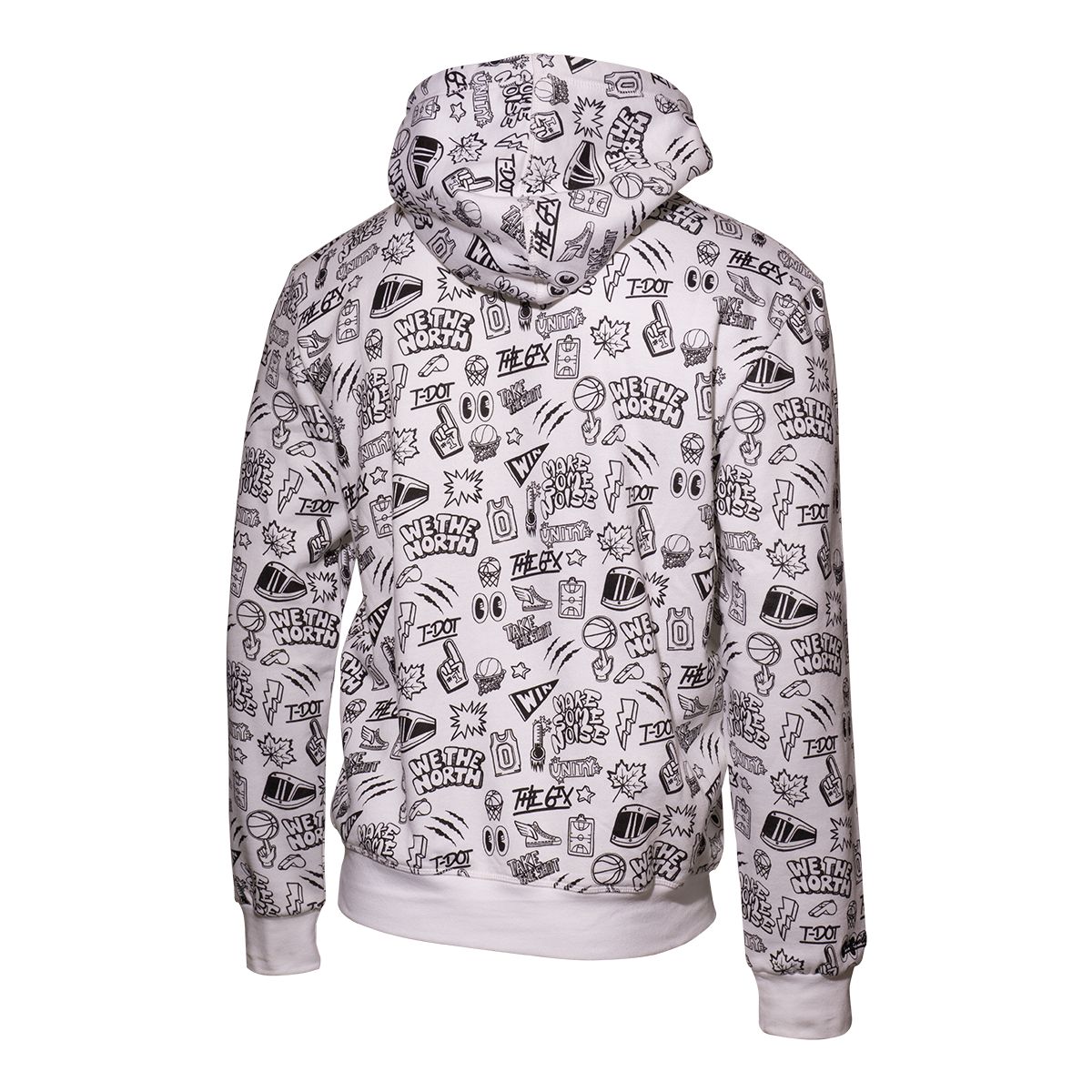 Toronto Raptors Hardwood Classics All Over Doodles Hoodie