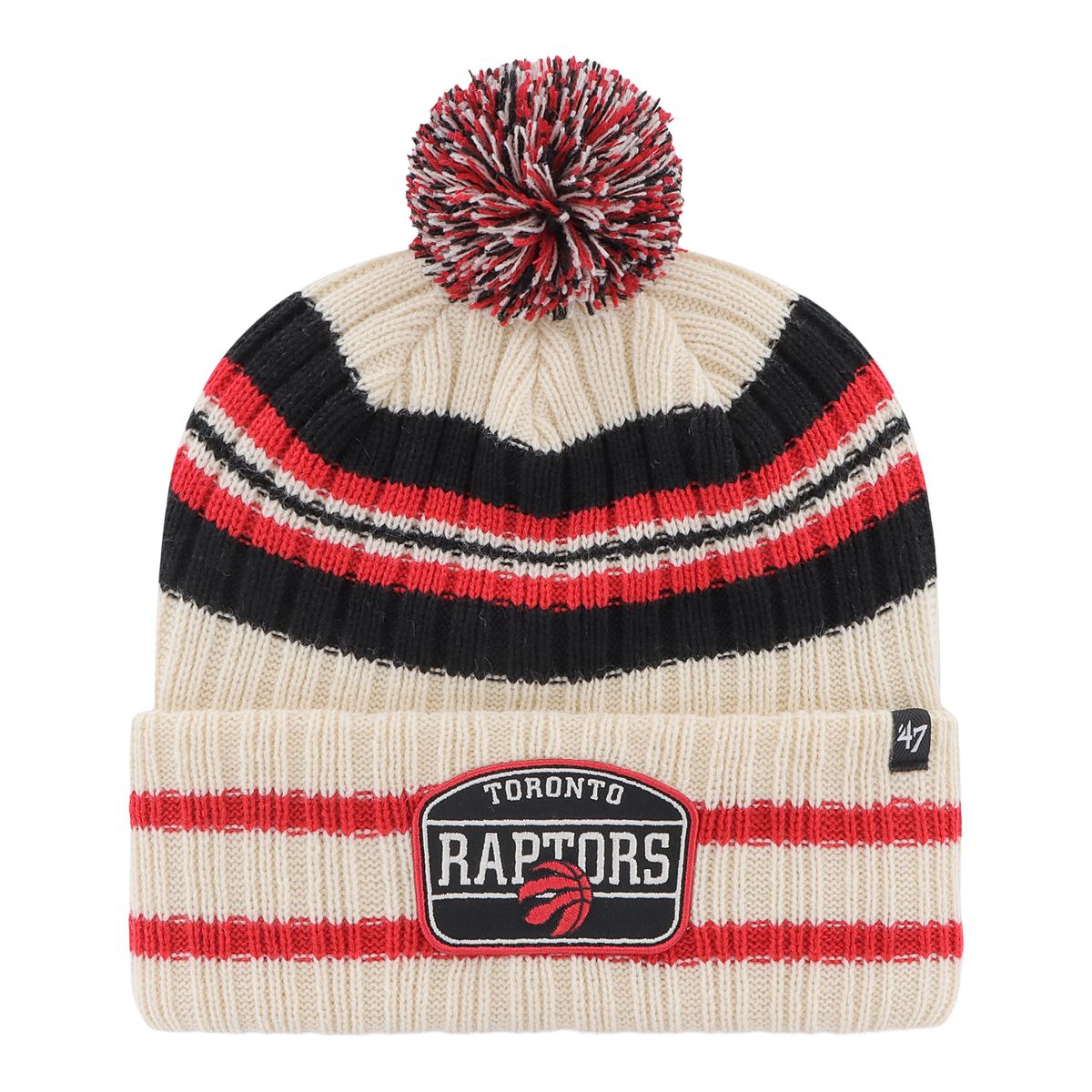 Toronto Raptors 47 Brand Hone Patch Cuff Pom Knit Hat | SportChek