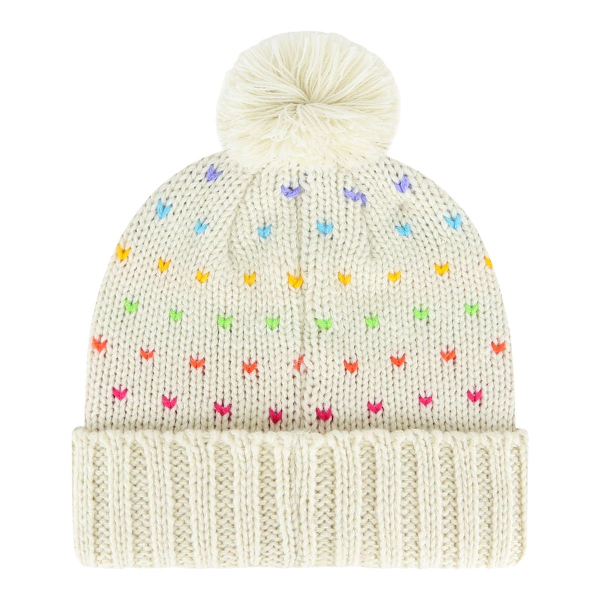 Toronto Raptors 47 Brand Girls' Sprinkles Cuffed Pom Knit Hat