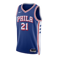 Philadelphia 76ers Nike Icon Swingman Jersey Front_Three_Fourths_Angled_Left