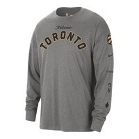 Toronto Raptors Nike City Edition M90 Long Sleeve Shirt Front_Angled_Left