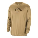 Toronto Raptors Nike City Edition Long Sleeve Pregame Top Front_Angled_Left